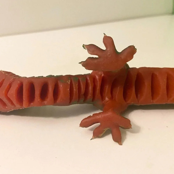 Vintage Rubber Dragon Jiggler Hong Kong 12 Inch Rubbery Toy Figure Broken Tail - Picture 10 of 16